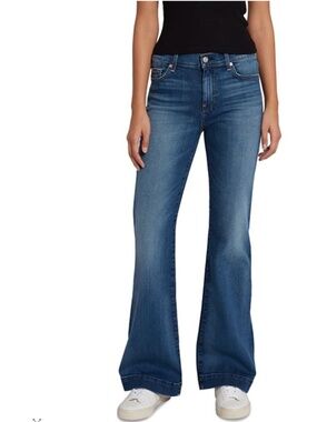 7 For All Mankind Tailorless Dojo High Rise Flare Jeans